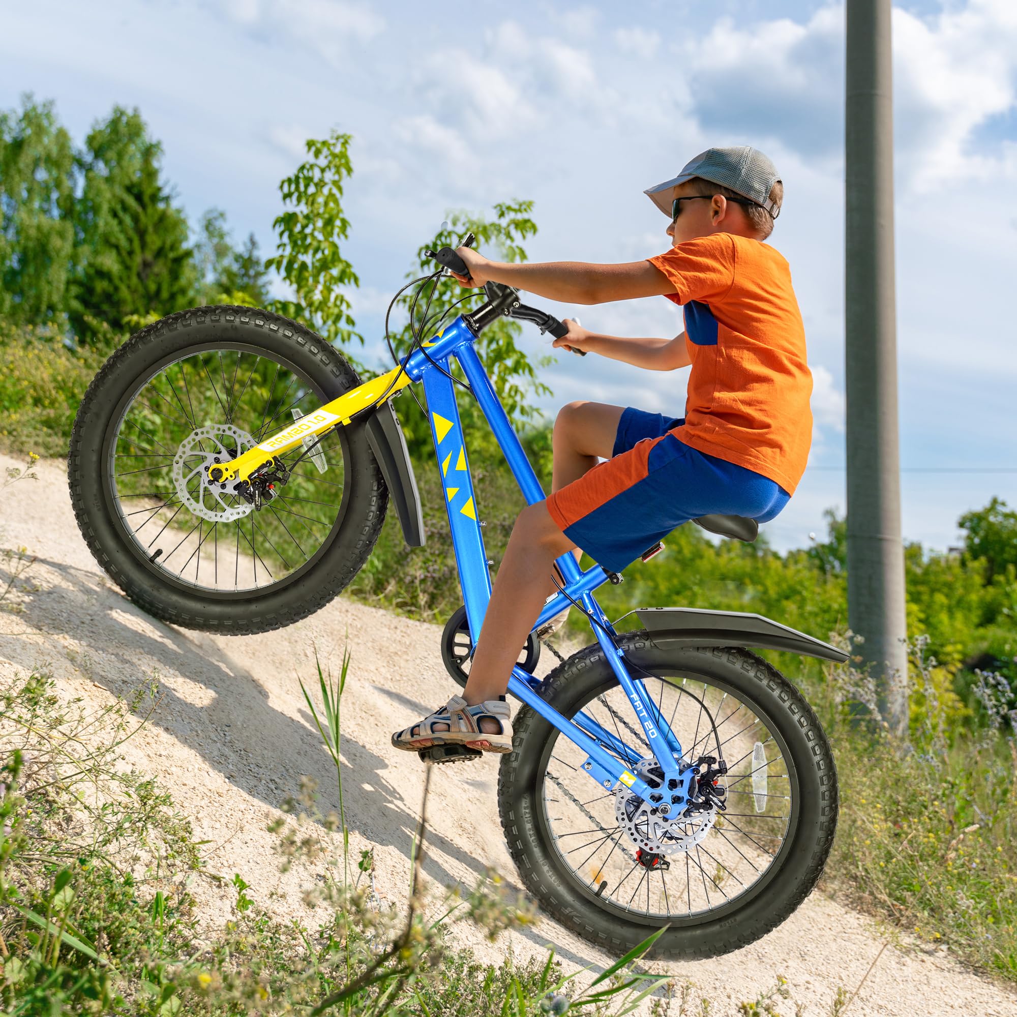 Amazon.com : ZUKKA Mountain Bike 20/24 Inch Kids Bike Fat Bike